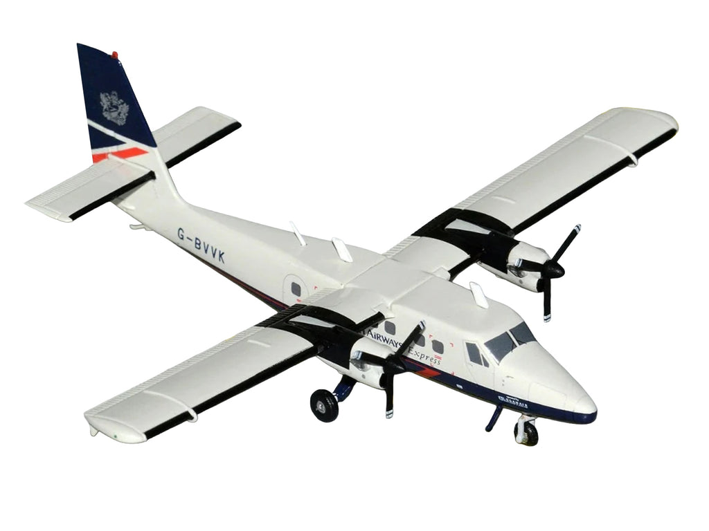 De Havilland DHC-6-300 Commercial Aircraft "British Airways Express" (N803AK) Gray with Blue Tail "Gemini 200" Series 1/200 Diecast Model Airplane by GeminiJets - image 2
