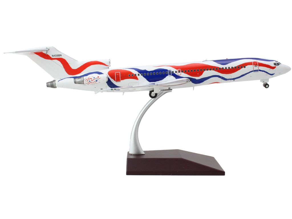 Boeing 727-200 Commercial Aircraft "Braniff International Airways - Calder Bicentennial Livery" White with Red and Blue Stripes "Gemini 200" Series 1/200 Diecast Model Airplane by GeminiJets - image 2