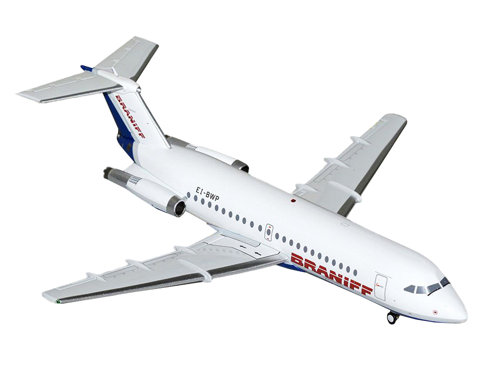 BAC 111-200 Commercial Aircraft "Braniff International Airways" (EI-BWP) White with Blue Tail "Gemini 200" Series 1/200 Diecast Model Airplane by GeminiJets - image 2