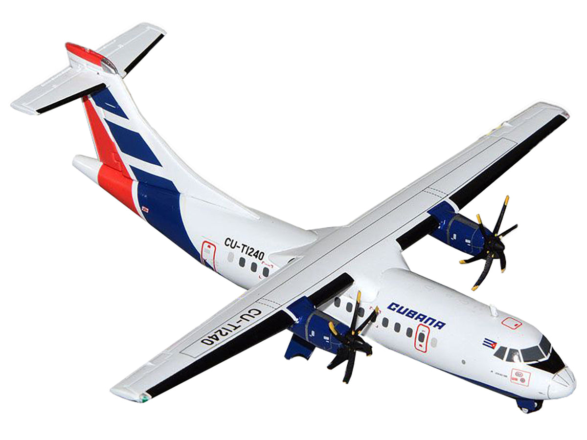 ATR 42-500 Commercial Aircraft "Cubana" (CU-T1240) White with Blue and Red Tail "Gemini 200" Series 1/200 Diecast Model Airplane by GeminiJets - image 2