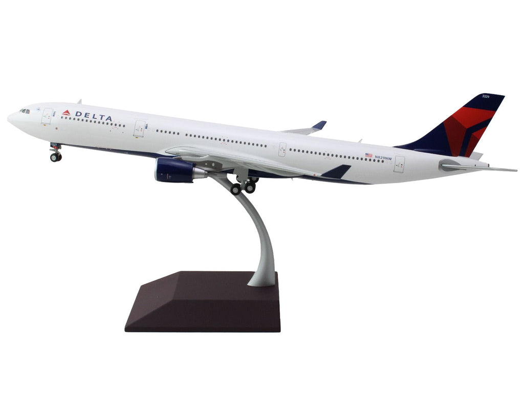 Airbus A330-300 Commercial Aircraft "Delta Air Lines" (N829NW) White with Blue and Red Tail "Gemini 200" Series 1/200 Diecast Model Airplane by GeminiJets - image 3