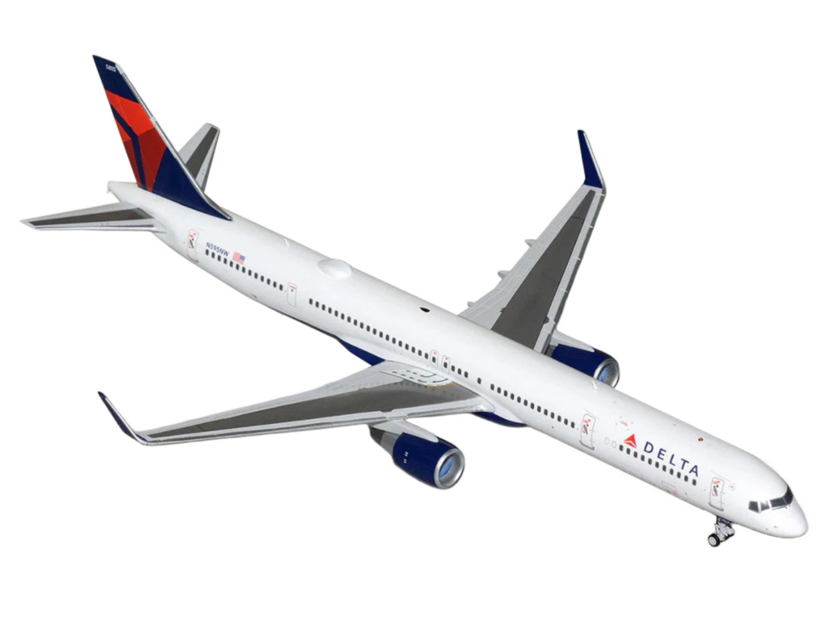 Boeing 757-300 Commercial Aircraft "Delta Air Lines" (N595NW) White with Blue and Red Tail "Gemini 200" Series 1/200 Diecast Model by GeminiJets - image 2