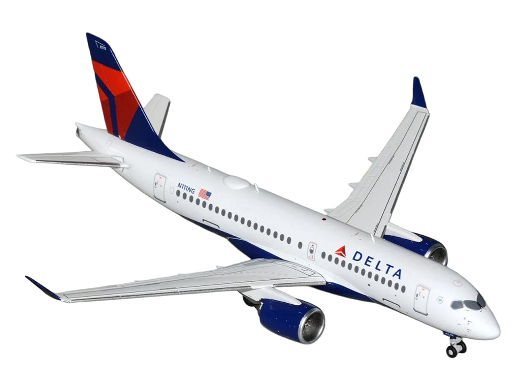 Airbus A220-100 Commercial Aircraft "Delta Air Lines" (N111NG) White with Blue and Red Tail "Gemini 200" Series 1/200 Diecast Model Airplane by GeminiJets - image 2