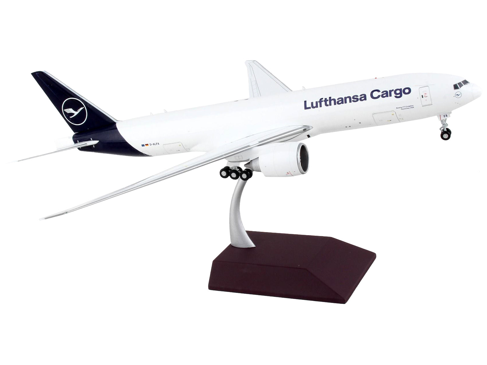 Boeing 777F Commercial Aircraft "Lufthansa Cargo" White with Blue Tail "Gemini 200 - Interactive" Series 1/200 Diecast Model Airplane by GeminiJets - image 3