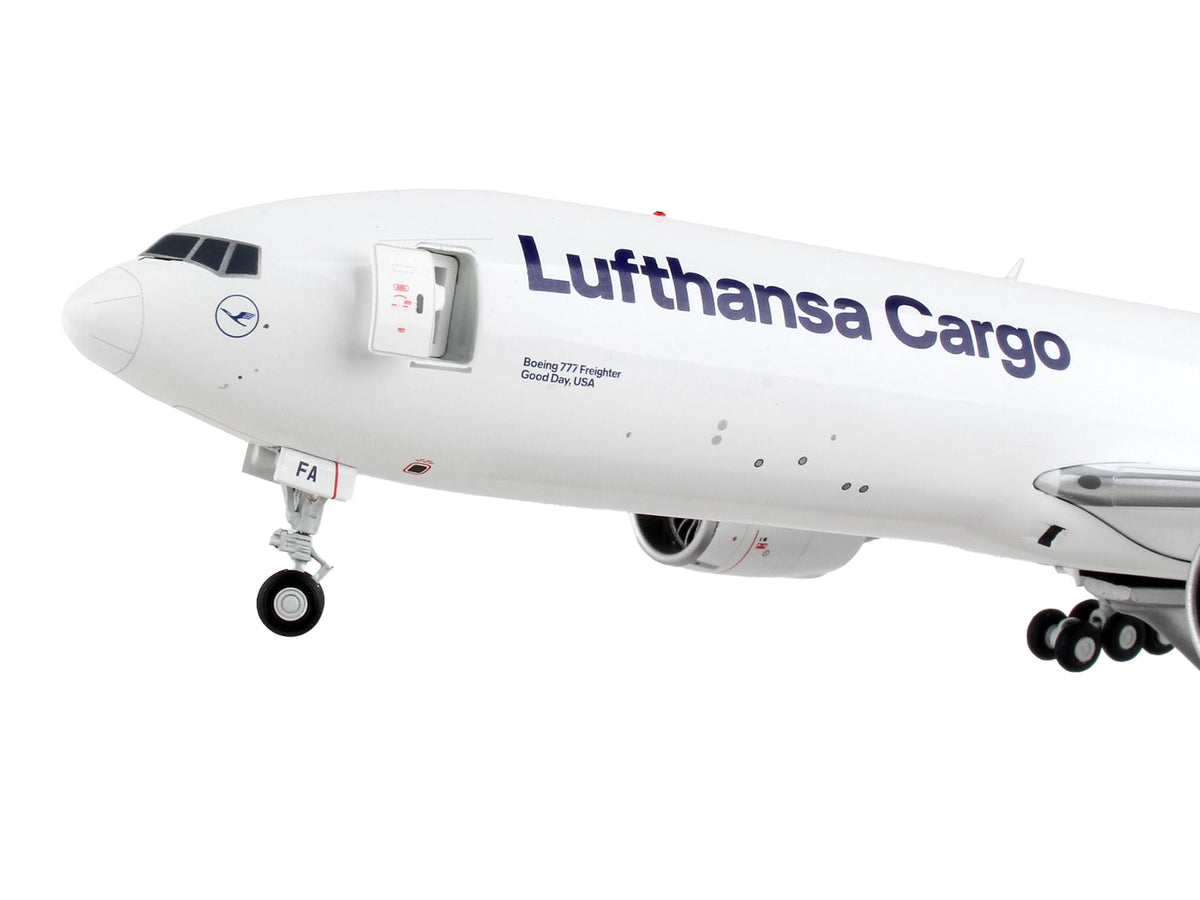Boeing 777F Commercial Aircraft "Lufthansa Cargo" White with Blue Tail "Gemini 200 - Interactive" Series 1/200 Diecast Model Airplane by GeminiJets - image 4