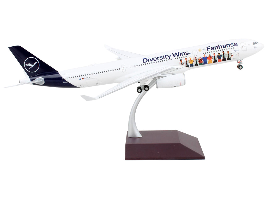 Airbus A330-300 Commercial Aircraft "Lufthansa - Diversity Wins" White with Blue Tail "Gemini 200" Series 1/200 Diecast Model Airplane by GeminiJets - image 3