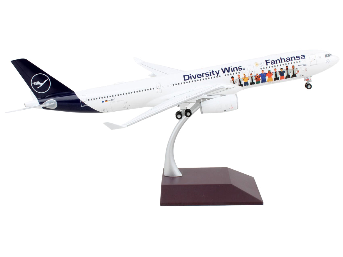 Airbus A330-300 Commercial Aircraft "Lufthansa - Diversity Wins" White with Blue Tail "Gemini 200" Series 1/200 Diecast Model Airplane by GeminiJets - image 3
