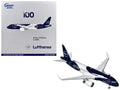 Airbus A320neo Commercial Aircraft "Lufthansa 100th Anniversary" (D-AING) White and Dark Blue "Gemini 200" Series 1/200 Diecast Model Airplane by GeminiJets