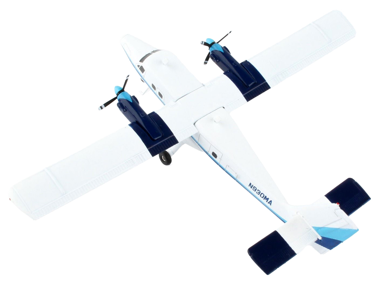 De Havilland DHC-6-200 Commercial Aircraft "Eastern Air Lines - Metro Express" White with Blue Stripes "Gemini 200" Series 1/200 Diecast Model Airplane by GeminiJets - image 4