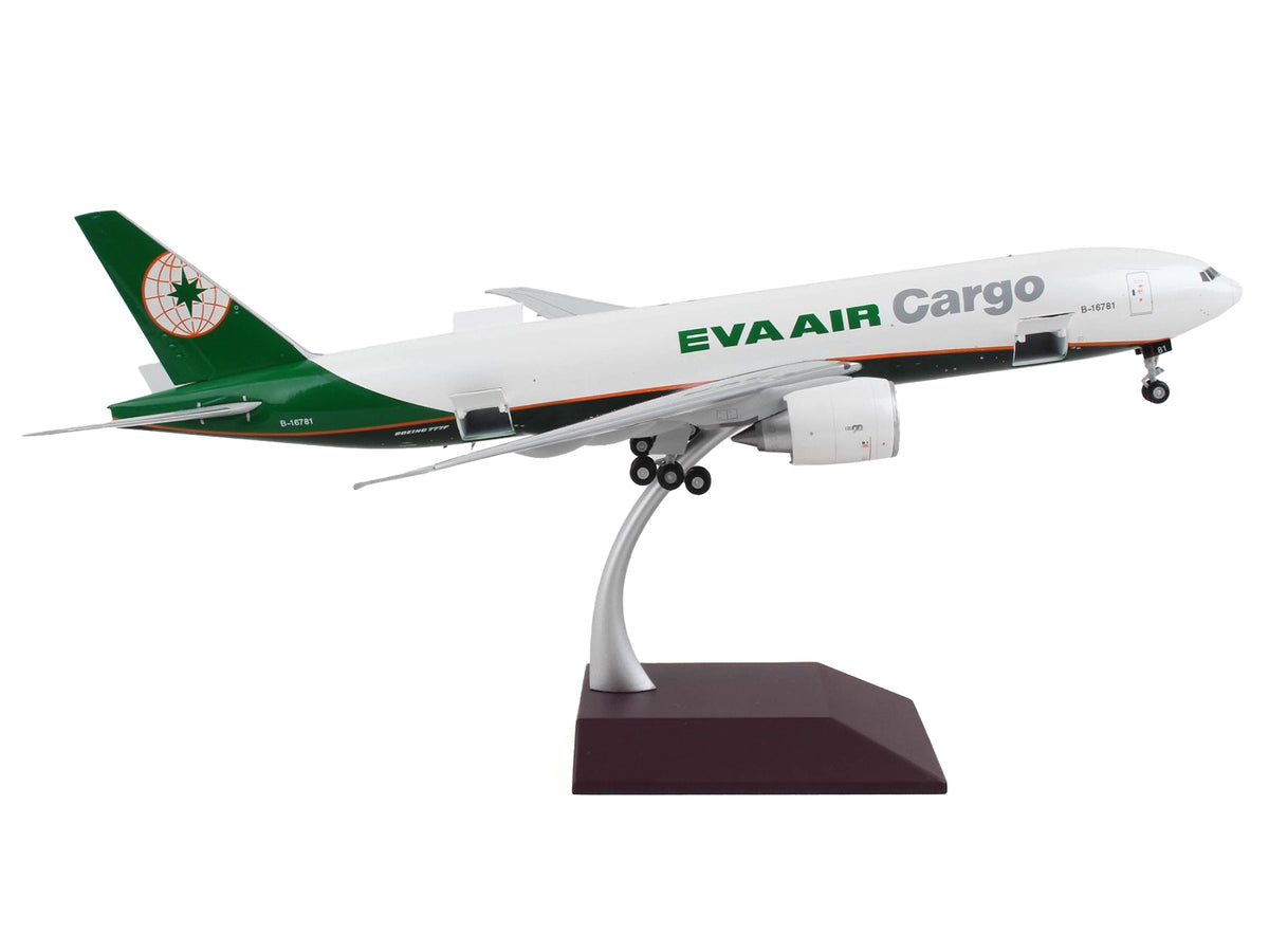 Boeing 777F Commercial Aircraft "Eva Air Cargo" White with Green Tail "Gemini 200 - Interactive" Series 1/200 Diecast Model Airplane by GeminiJets - image 2