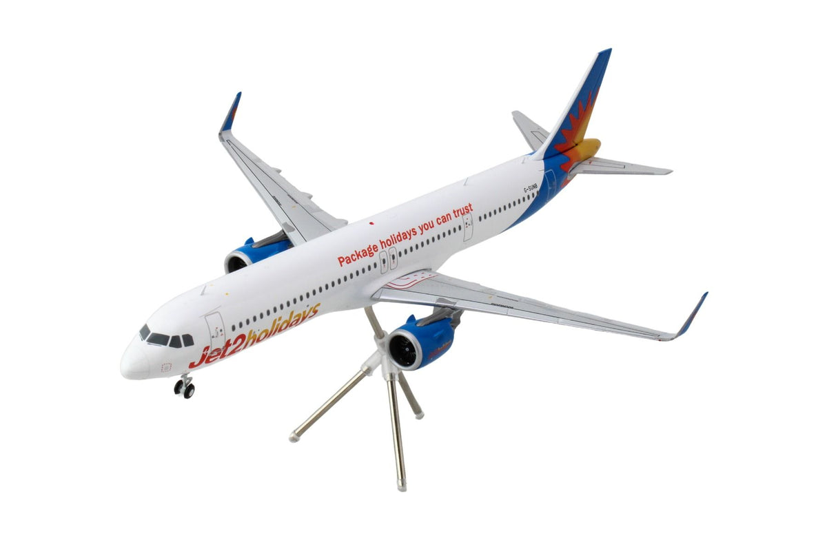 Airbus A321neo Commercial Aircraft "Jet2Holidays" (G-SUNB) White with Tail Graphics "Gemini 200" Series 1/200 Diecast Model Airplane by GeminiJets - image 2