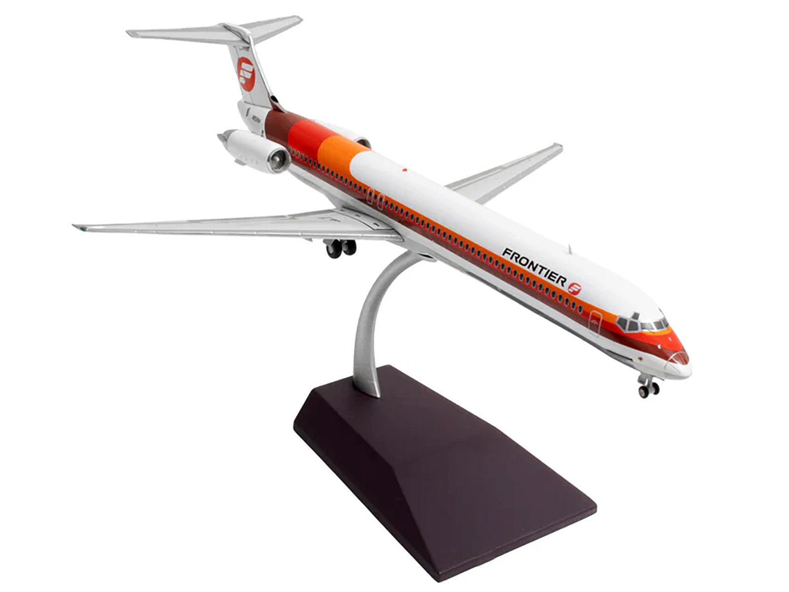 McDonnell Douglas MD-81 Commercial Aircraft "Frontier Airlines" (N859HA) White with Red and Orange Stripes "Gemini 200" Series 1/200 Diecast Model Airplane by GeminiJets - image 4