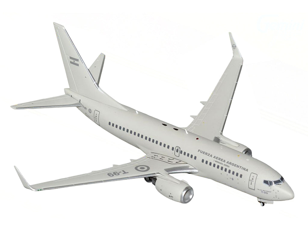 Boeing 737-700 Transport Aircraft "Fuerza Aerea Argentina (Air Force)" (T-99) Gray "Gemini 200" Series 1/200 Diecast Model Airplane by GeminiJets - image 2