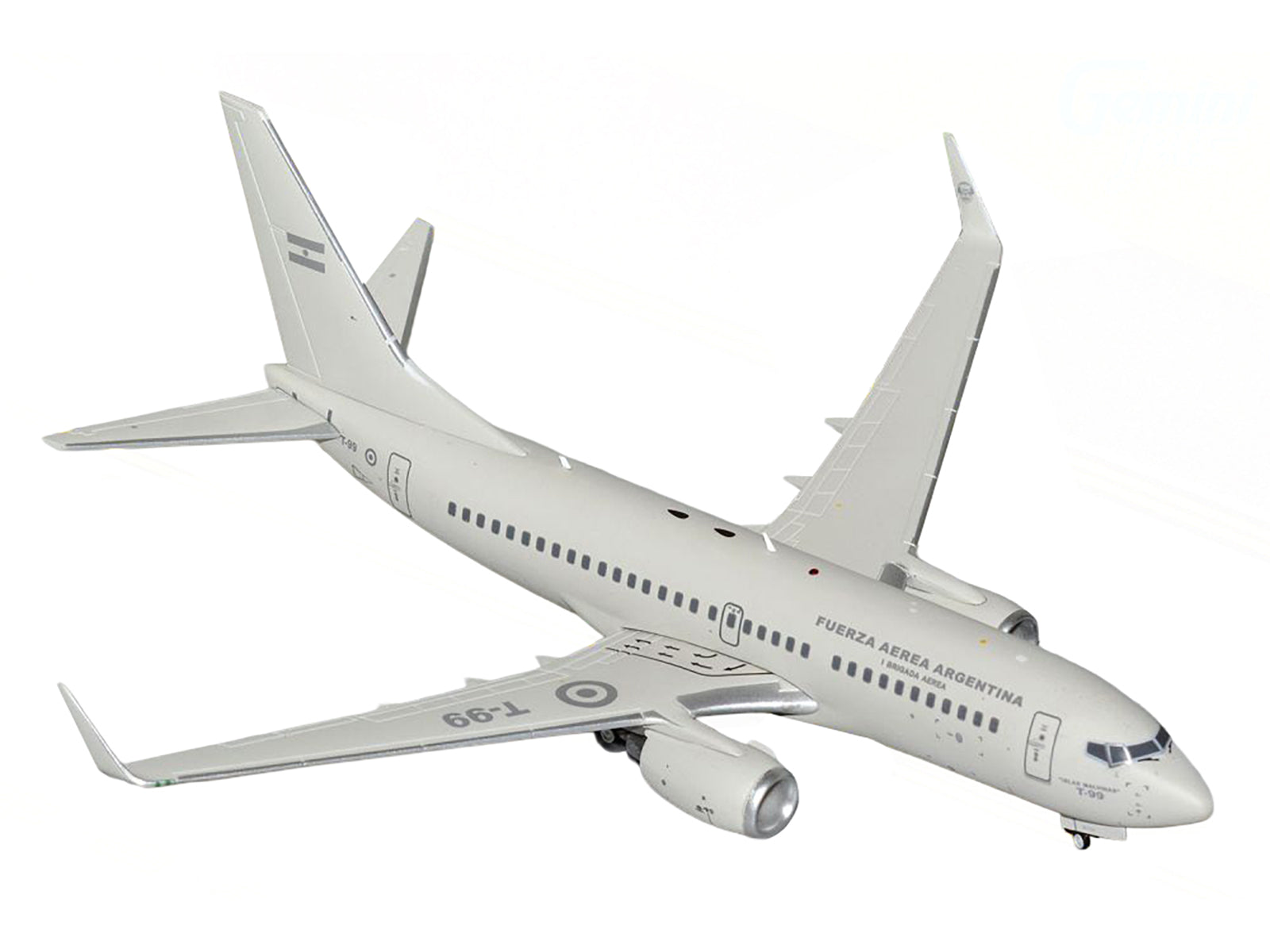 Boeing 737-700 Transport Aircraft "Fuerza Aerea Argentina (Air Force)" (T-99) Gray "Gemini 200" Series 1/200 Diecast Model Airplane by GeminiJets - image 2