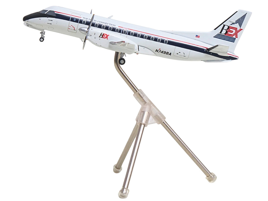 Saab 340A Commercial Aircraft "Delta Connection - Business Express Airlines" (N749BA) White with Dark Blue and Red Stripes "Gemini 200" Series 1/200 Diecast Model by GeminiJets - image 2