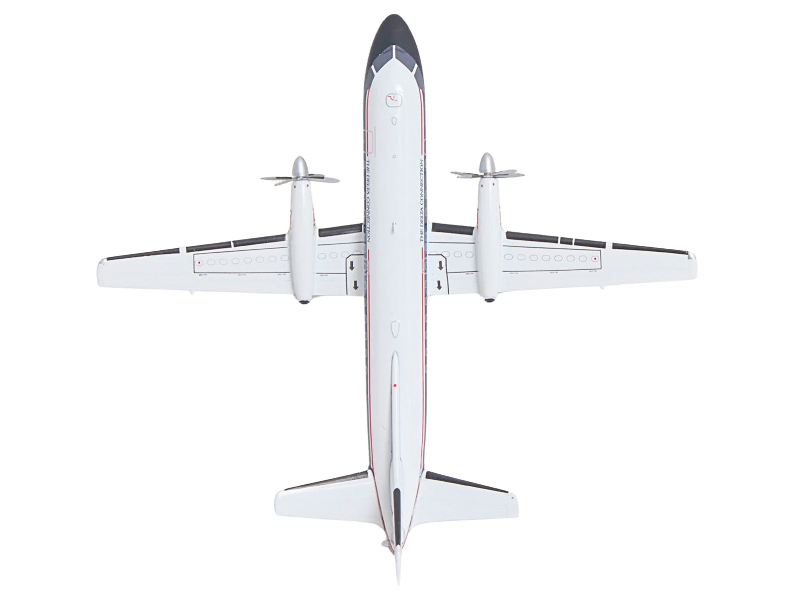 Saab 340A Commercial Aircraft "Delta Connection - Business Express Airlines" (N749BA) White with Dark Blue and Red Stripes "Gemini 200" Series 1/200 Diecast Model by GeminiJets - image 5