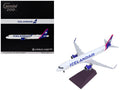 Airbus A321neo Commercial Aircraft "Icelandair" (TF-IAA) White with Blue and Pink Tail "Gemini 200" Series 1/200 Diecast Model by GeminiJets