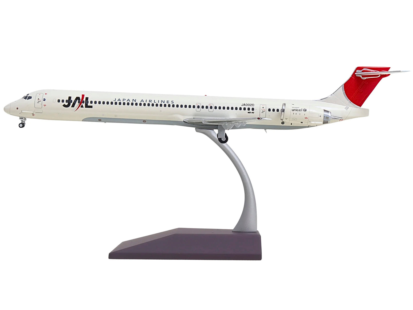 McDonnell Douglas MD-90 Commercial Aircraft "Japan Airlines" (JA002D) White with Red Tail "Gemini 200" Series 1/200 Diecast Model by GeminiJets - image 2