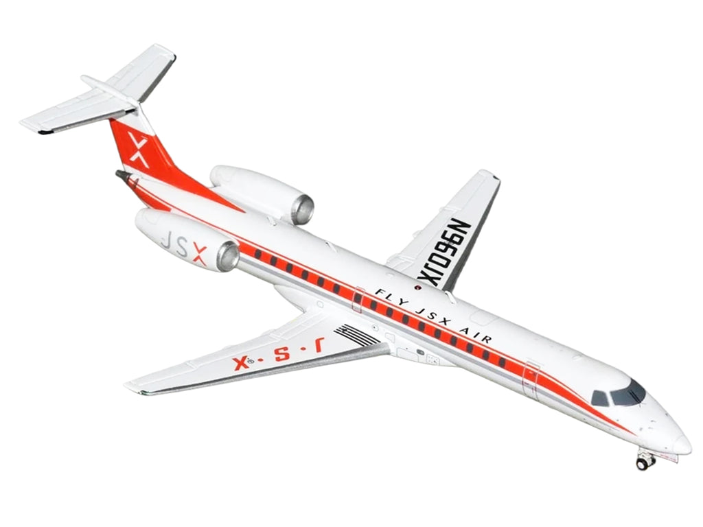 Embraer ERJ-145 Commercial Aircraft "JSX" (N960JX) White with Red Stripes "Gemini 200" Series 1/200 Diecast Model Airplane by GeminiJets