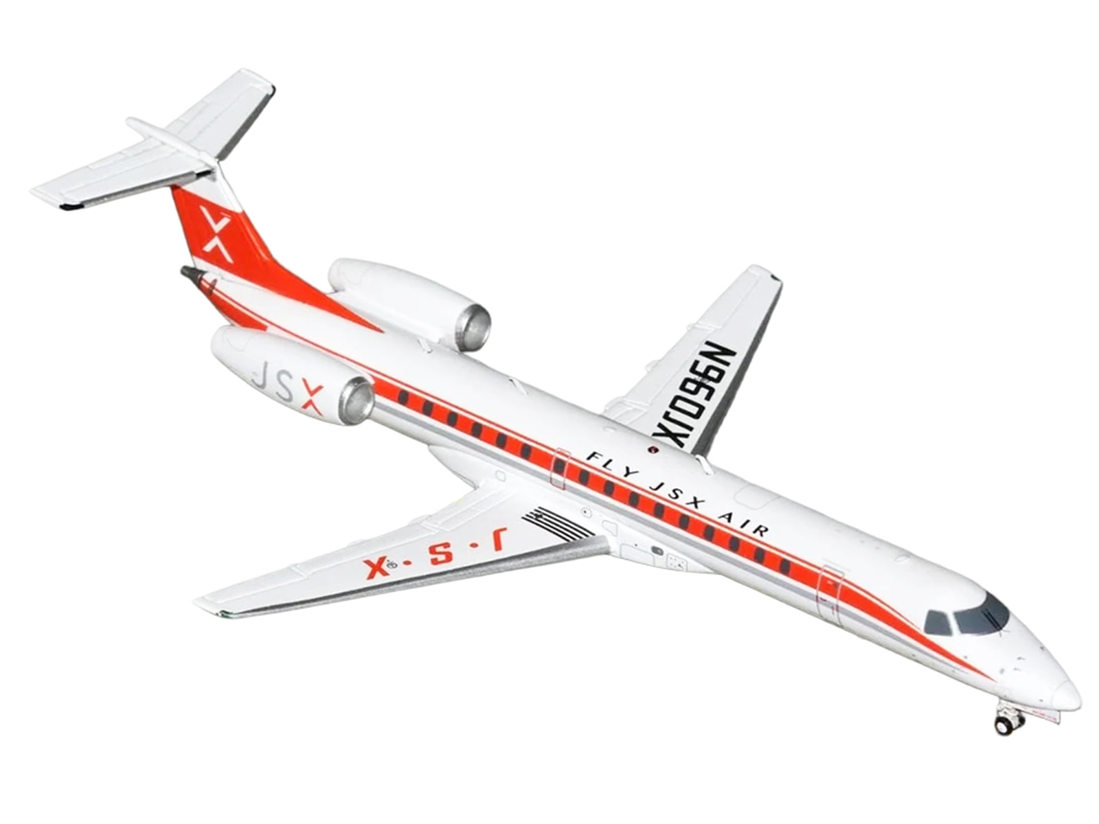 Embraer ERJ-145 Commercial Aircraft "JSX" (N960JX) White with Red Stripes "Gemini 200" Series 1/200 Diecast Model Airplane by GeminiJets
