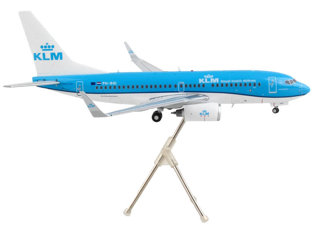 Boeing 737-700 Commercial Aircraft "KLM Royal Dutch Airlines" Blue with White Tail "Gemini 200" Series 1/200 Diecast Model Airplane by GeminiJets - image 2
