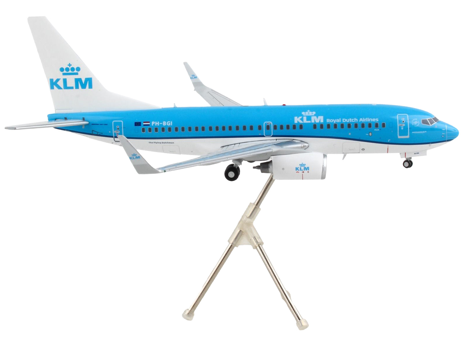 Boeing 737-700 Commercial Aircraft "KLM Royal Dutch Airlines" Blue with White Tail "Gemini 200" Series 1/200 Diecast Model Airplane by GeminiJets - image 2