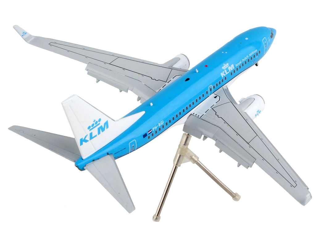 Boeing 737-700 Commercial Aircraft with Flaps Down "KLM Royal Dutch Airlines" Blue with White Tail "Gemini 200" Series 1/200 Diecast Model Airplane by GeminiJets - image 3