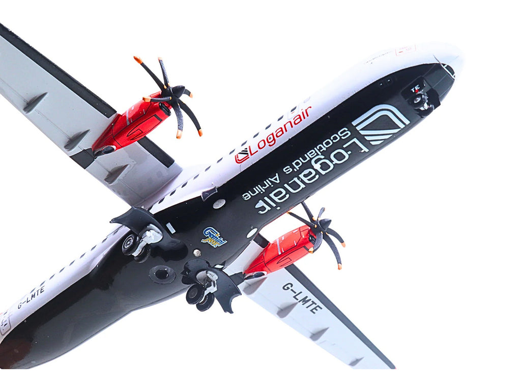 ATR 72-600 Commercial Aircraft "Loganair - Scotland's Airline" (G-LMTE) White with Red Plaid Tail "Gemini 200" Series 1/200 Diecast Model Airplane by GeminiJets - image 2