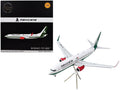 Boeing 737-800 Commercial Aircraft with Flaps Down "Mexicana" (XA-ASM) White with Green Stripes "Gemini 200" Series 1/200 Diecast Model Airplane by GeminiJets