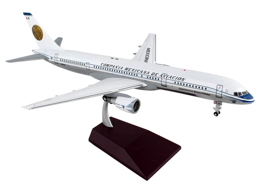 Boeing 757-200 Commercial Aircraft "Mexicana Retro Livery" (N380RM) White with Tail Graphics "Gemini 200" Series 1/200 Diecast Model Airplane by GeminiJets - image 4