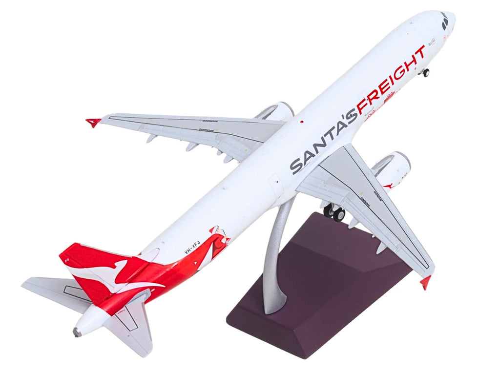 Airbus A321P2F Commercial Aircraft "Qantas Freight - Santa’s Freight" (VH-XF4) White with Graphics and Red Tail "Gemini 200" Series 1/200 Diecast Model by GeminiJets - image 3