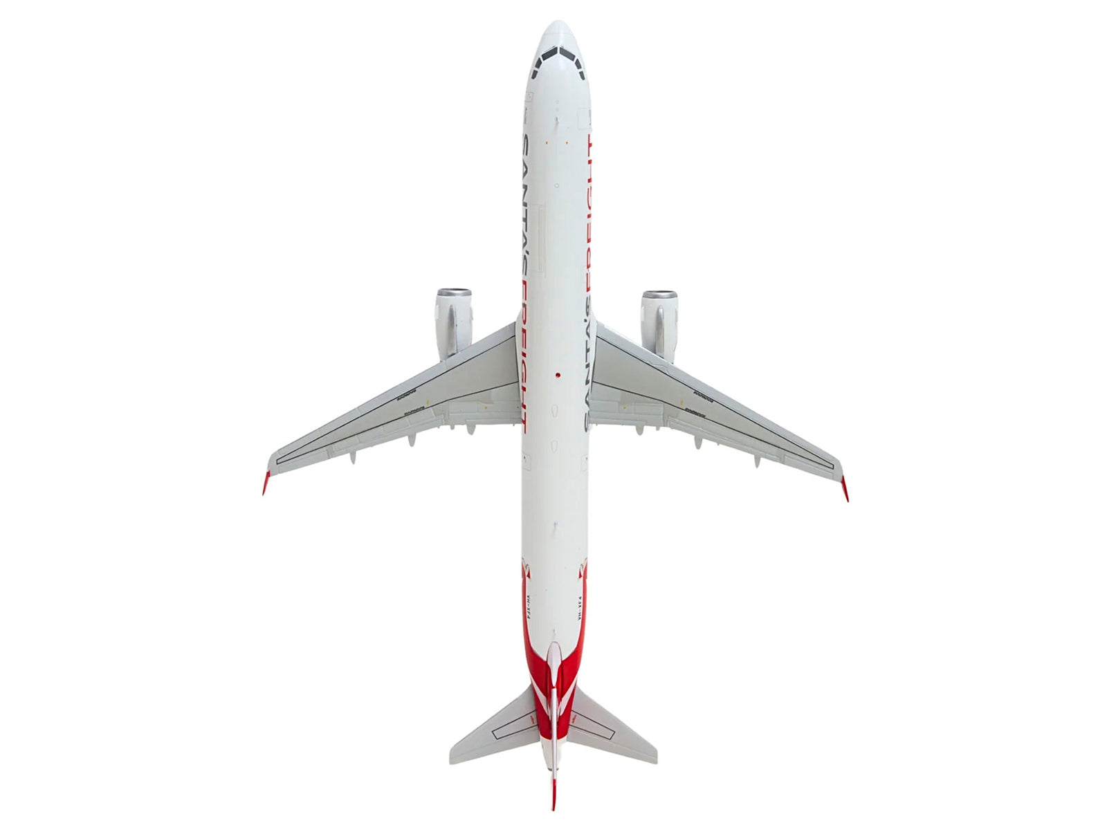 Airbus A321P2F Commercial Aircraft "Qantas Freight - Santa’s Freight" (VH-XF4) White with Graphics and Red Tail "Gemini 200" Series 1/200 Diecast Model by GeminiJets - image 5