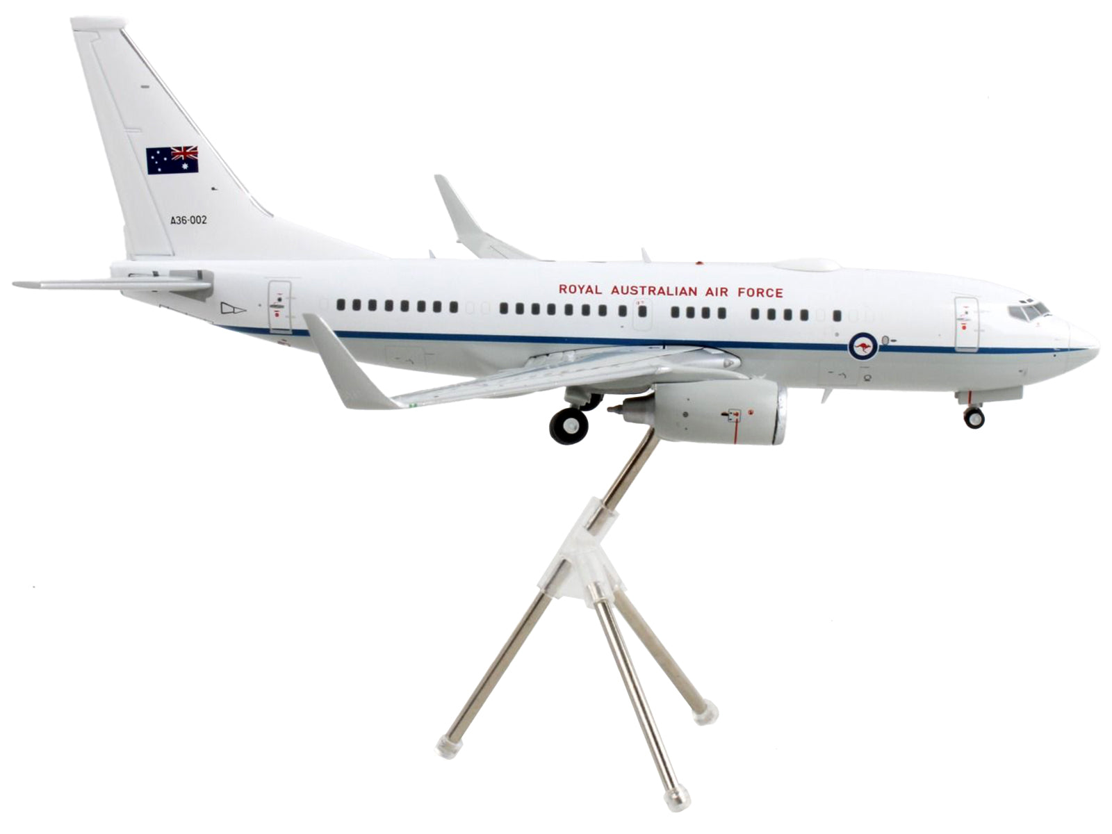 Boeing 737-700 Transport Aircraft "Royal Australian Air Force - A36-002" White and Gray "Gemini 200" Series 1/200 Diecast Model Airplane by GeminiJets - image 2