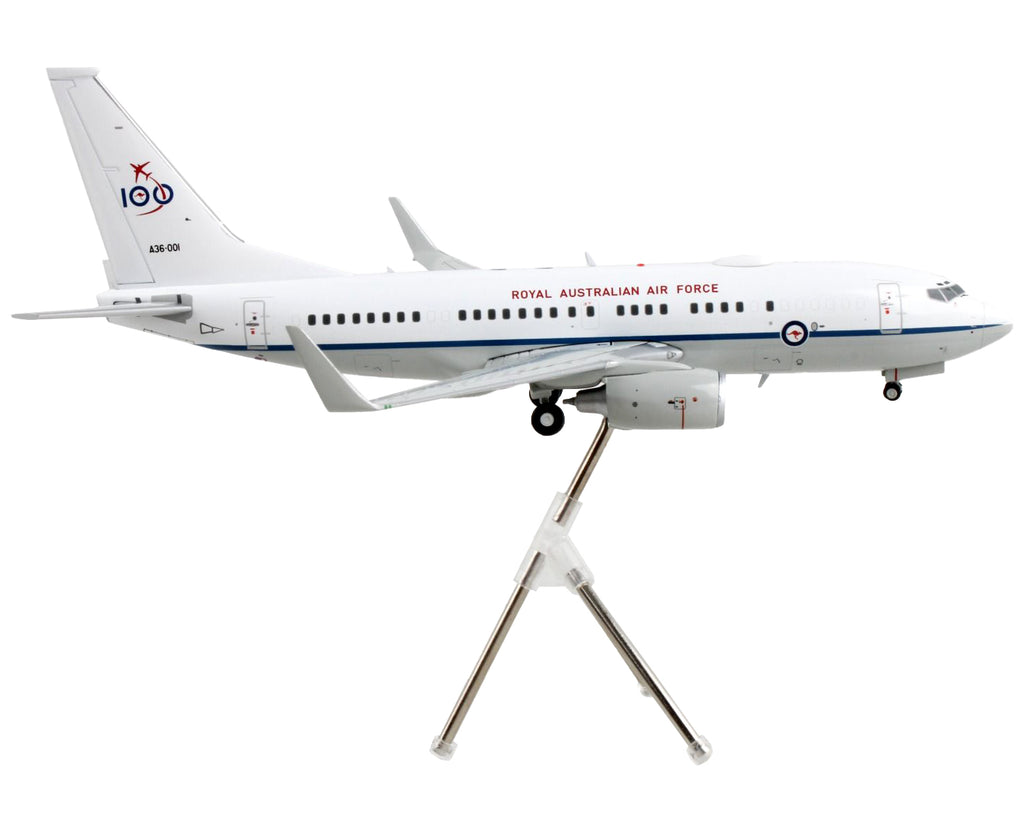 Boeing 737-700 Transport Aircraft "Royal Australian Air Force 100th Anniversary - A36-001" White and Gray "Gemini 200" Series 1/200 Diecast Model Airplane by GeminiJets - image 2