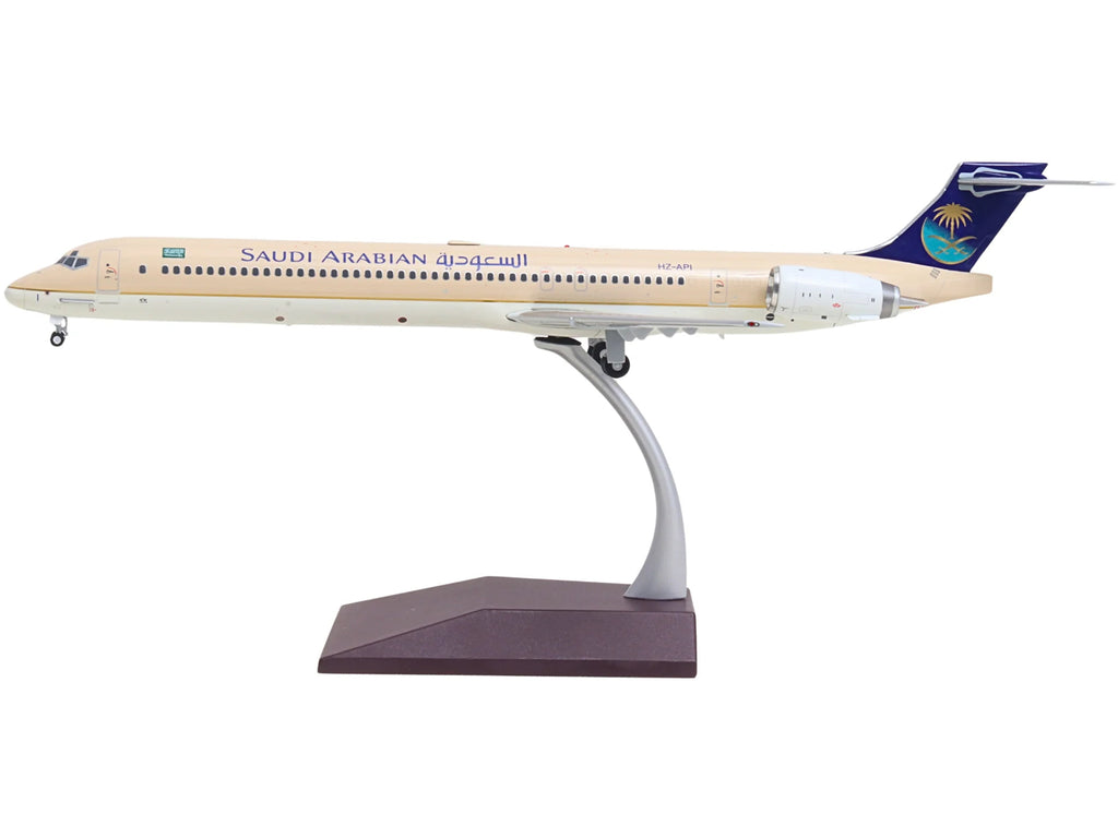 McDonnell Douglas MD-90 Commercial Aircraft "Saudia Airlines" (HZ-API) Beige with Blue Tail "Gemini 200" Series 1/200 Diecast Model by GeminiJets - image 2