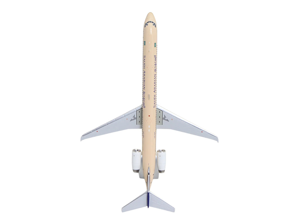 McDonnell Douglas MD-90 Commercial Aircraft "Saudia Airlines" (HZ-API) Beige with Blue Tail "Gemini 200" Series 1/200 Diecast Model by GeminiJets - image 4