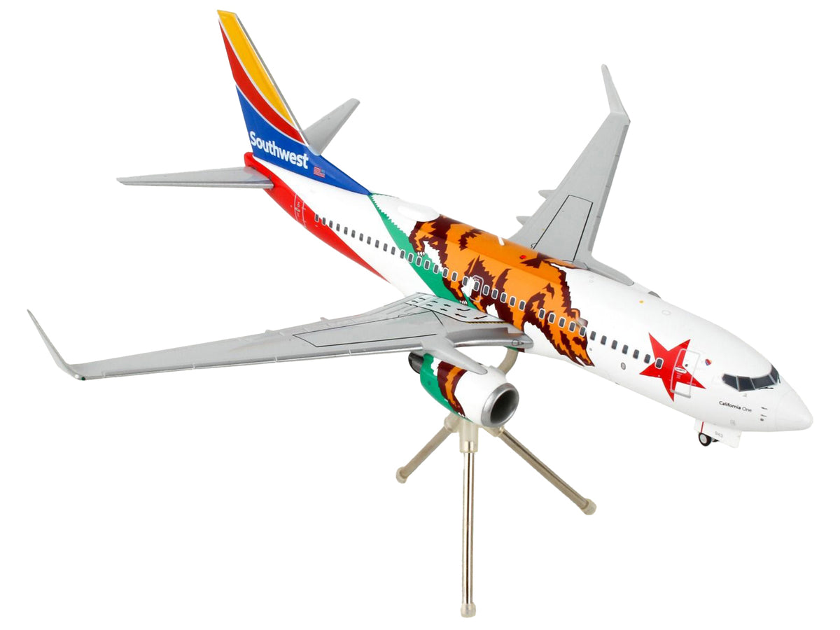 Boeing 737-700 Commercial Aircraft "Southwest Airlines - California One" California Flag Livery "Gemini 200" Series 1/200 Diecast Model Airplane by GeminiJets - image 3