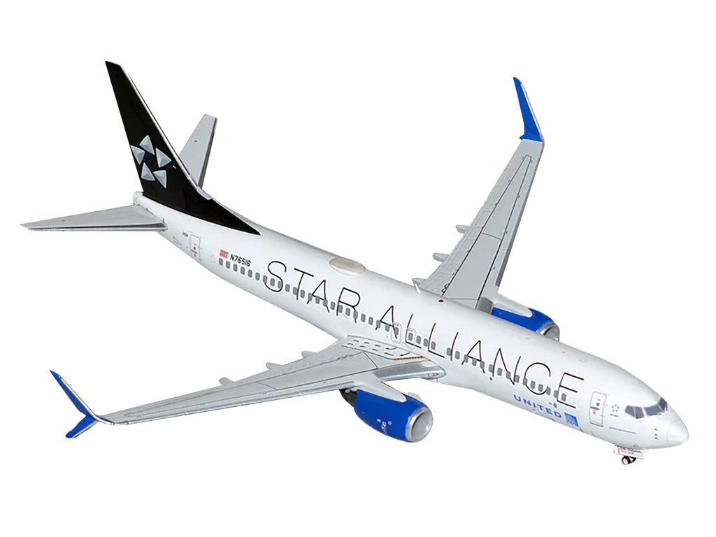 Boeing 737-800 Commercial Aircraft "United Airlines Star Alliance" (N76516) White with Black Tail "Gemini 200" Series 1/200 Diecast Model Airplane by GeminiJets - image 2
