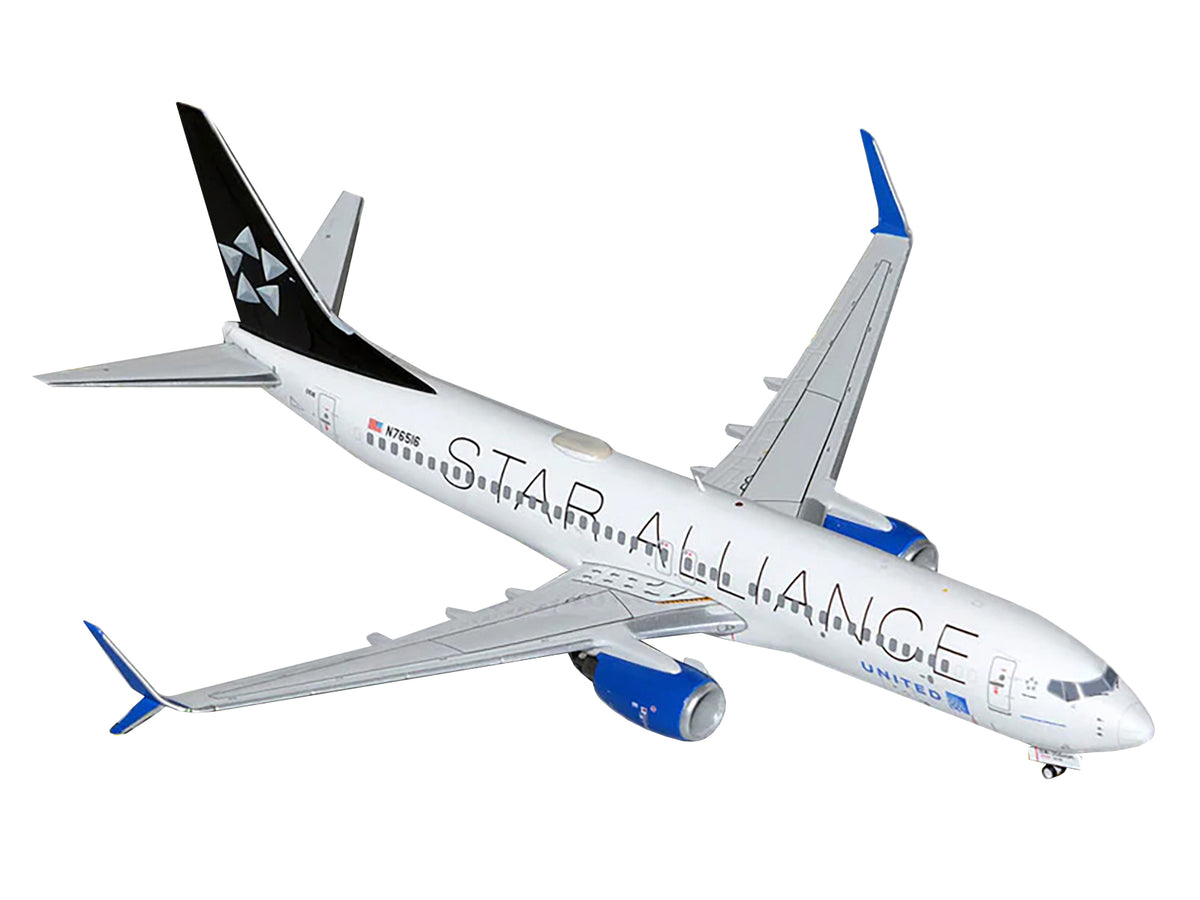 Boeing 737-800 Commercial Aircraft "United Airlines Star Alliance" (N76516) White with Black Tail "Gemini 200" Series 1/200 Diecast Model Airplane by GeminiJets - image 2