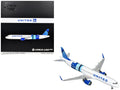 Airbus A321neo Commercial Aircraft "United Airlines Coastliner" (N94750) White with Blue Stripes "Gemini 200" Series 1/200 Diecast Model Airplane by GeminiJets