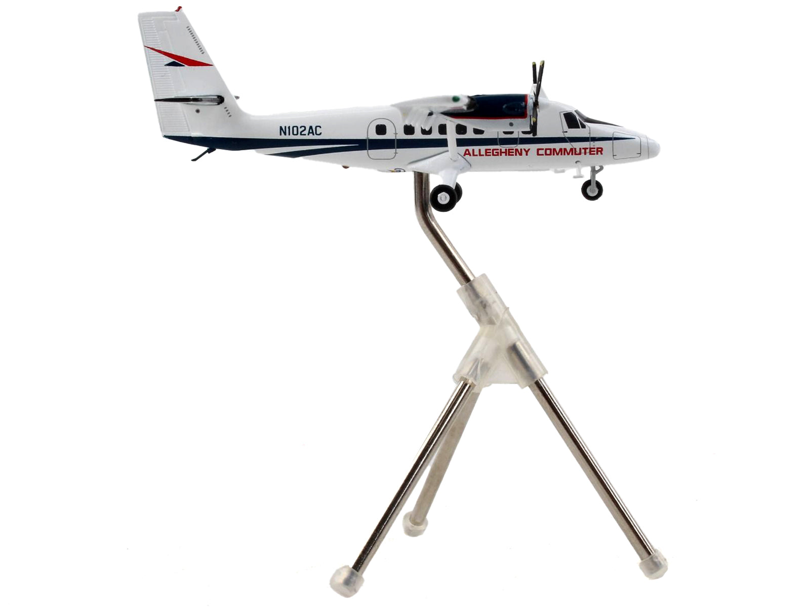 De Havilland DHC-6-300 Commercial Aircraft "Allegheny Airlines" White with Blue Stripes "Gemini 200" Series 1/200 Diecast Model Airplane by GeminiJets - image 2