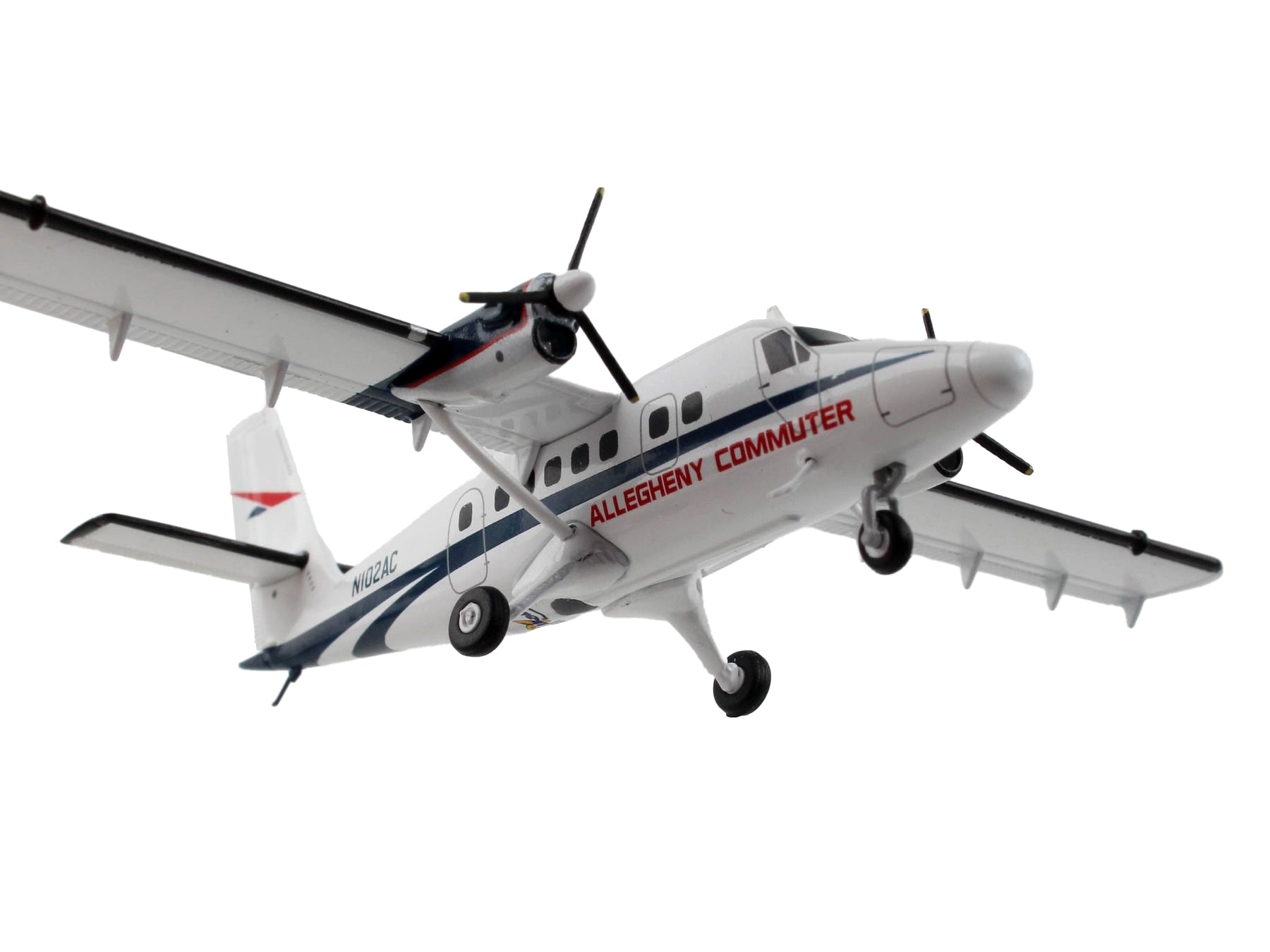 De Havilland DHC-6-300 Commercial Aircraft "Allegheny Airlines" White with Blue Stripes "Gemini 200" Series 1/200 Diecast Model Airplane by GeminiJets - image 3