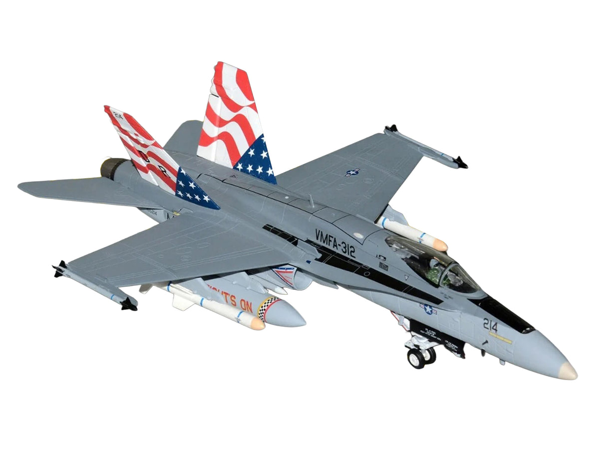 Boeing F/A-18C Hornet Fighter Aircraft "VMFA-312 Checkerboards" (165214) United States Marine Corps "Gemini Aces" Series 1/72 Diecast Model Airplane by GeminiJets - image 2
