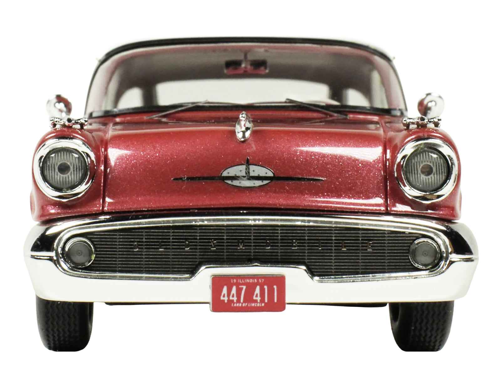 1957 Oldsmobile Starfire Royal Glow Red and Alcan White Limited Edition to 200 pieces Worldwide 1/43 Model Car by Goldvarg Collection - image 5