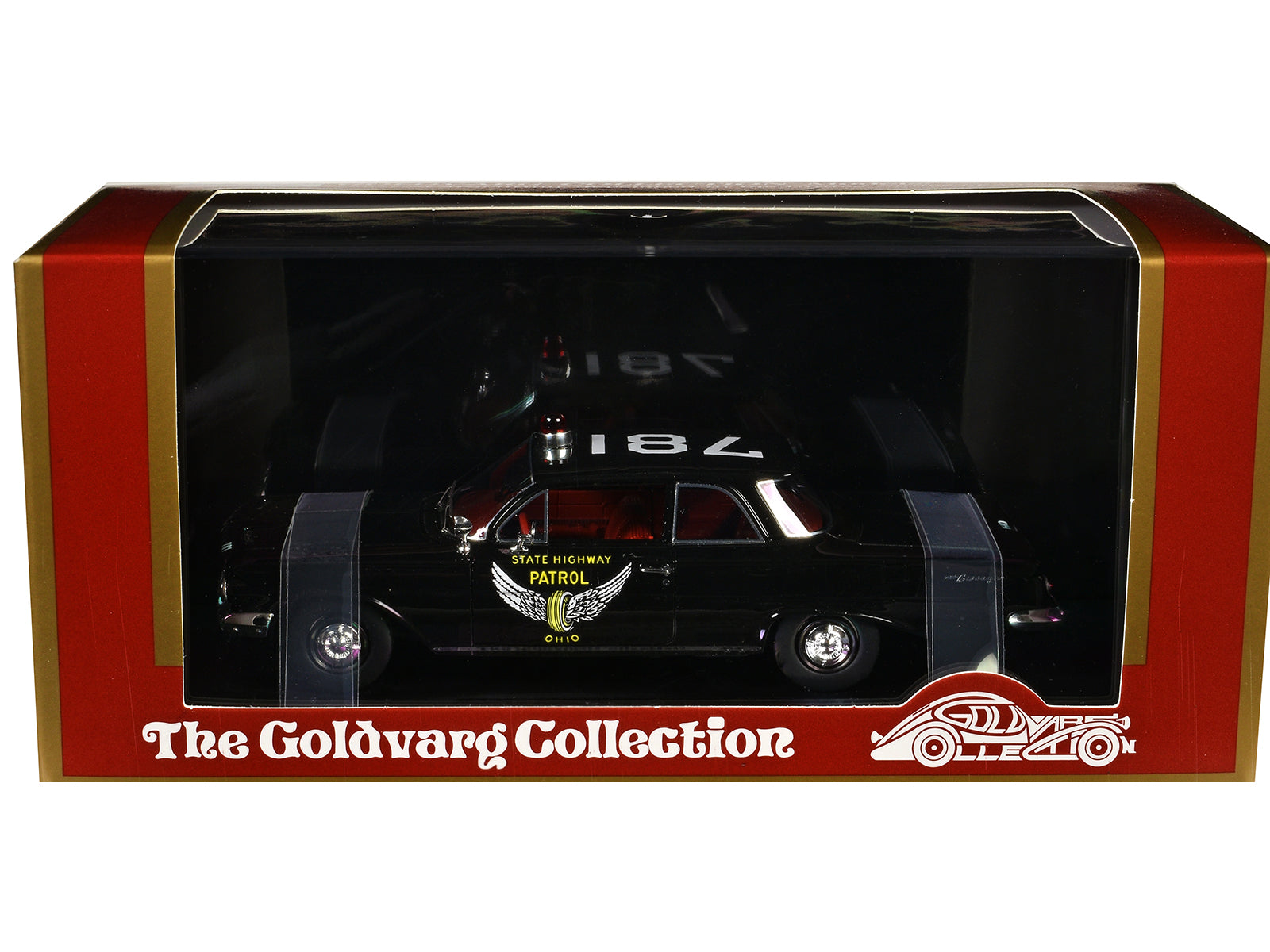 1961 Chevrolet Biscayne "Ohio State Highway Patrol" Black with Red Interior Limited Edition to 150 pieces Worldwide 1/43 Model Car by Goldvarg Collection - image 3