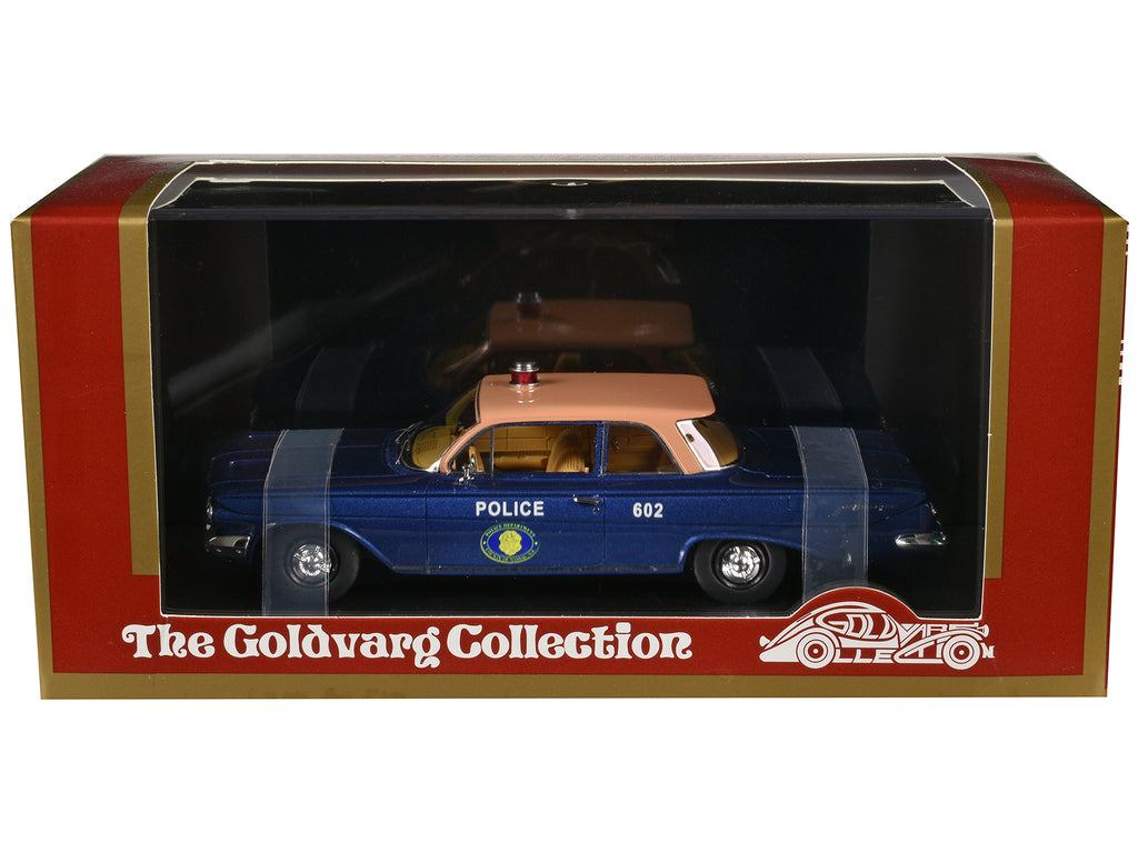 1961 Chevrolet Biscayne "Nassau County Police Department" Blue Metallic with Beige Top Limited Edition to 150 pieces Worldwide 1/43 Model Car by Goldvarg Collection - image 3