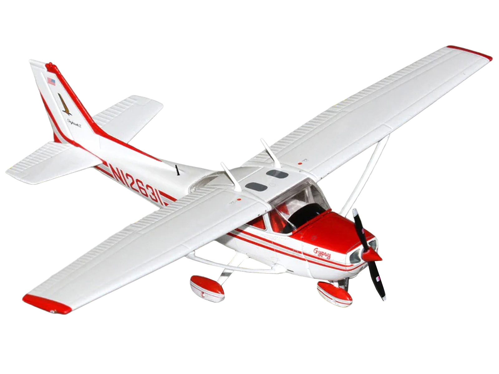 Cessna 172 Skyhawk Aircraft "N12631" Red and White "Gemini General Aviation" Series 1/72 Diecast Model by GeminiJets - image 2
