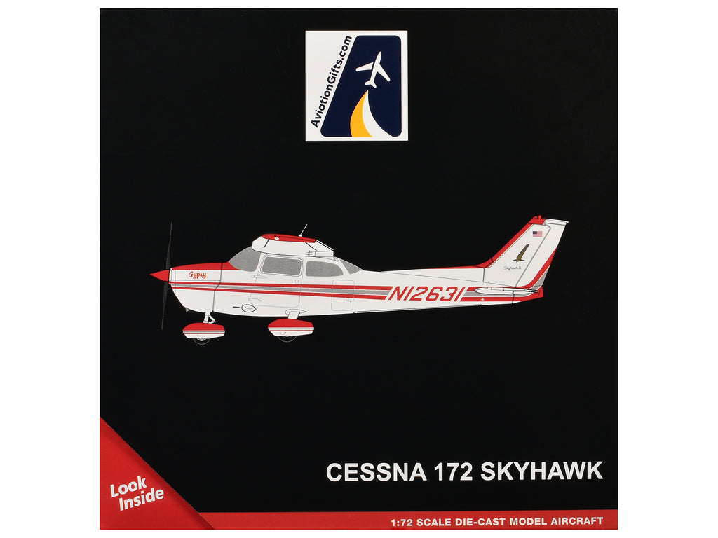 Cessna 172 Skyhawk Aircraft "N12631" Red and White "Gemini General Aviation" Series 1/72 Diecast Model by GeminiJets - image 3