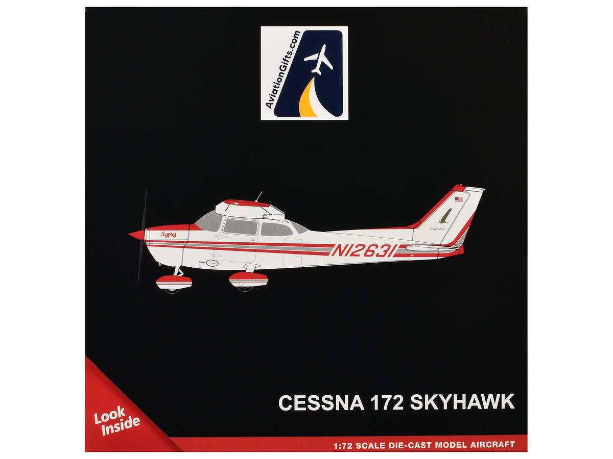 Cessna 172 Skyhawk Aircraft "N12631" Red and White "Gemini General Aviation" Series 1/72 Diecast Model by GeminiJets - image 3