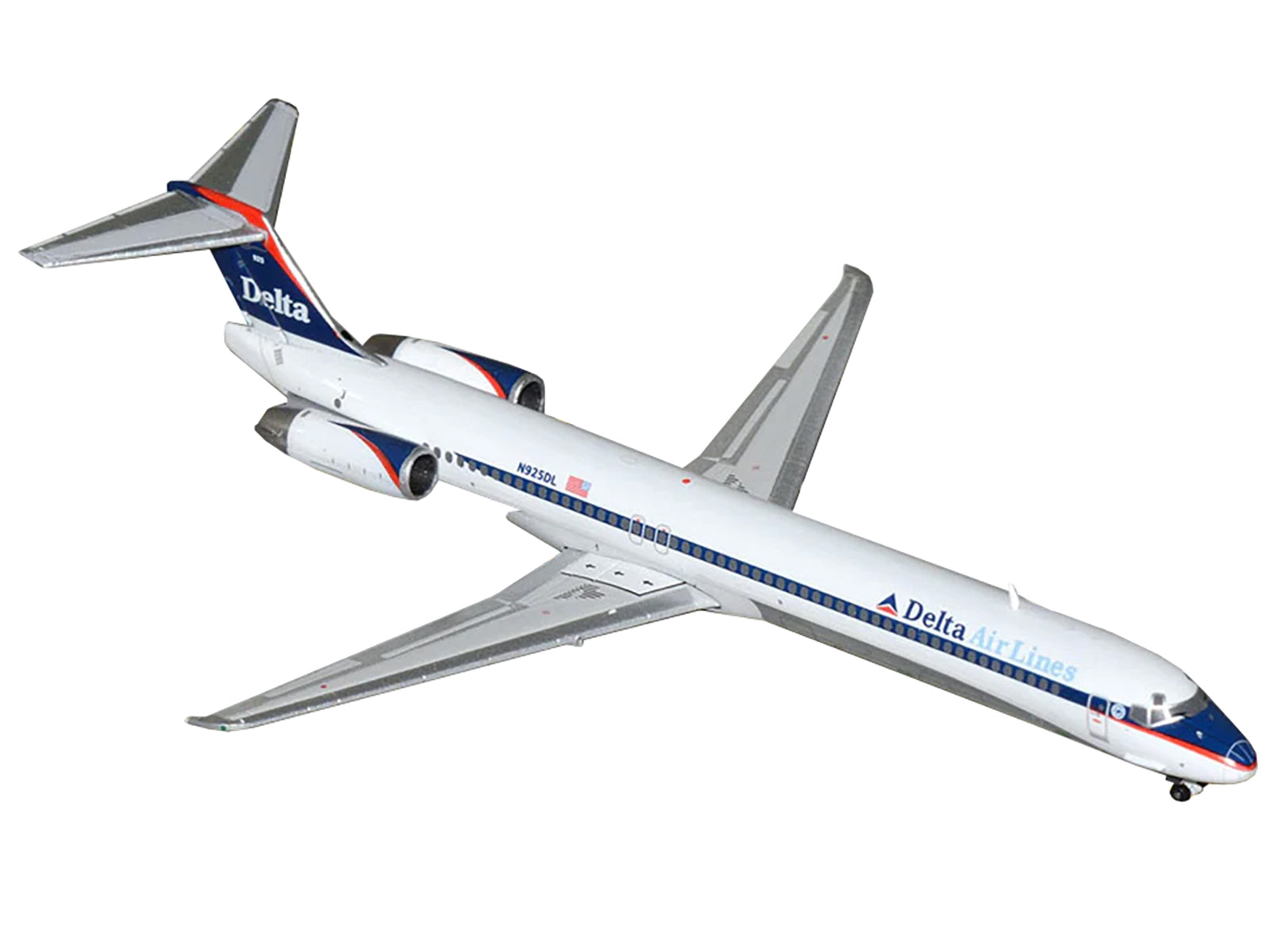 McDonnell Douglas MD-88 Commercial Aircraft "Delta Air Lines" (N925DL) White with Blue and Red Graphics 1/400 Diecast Model Airplane by GeminiJets - image 2